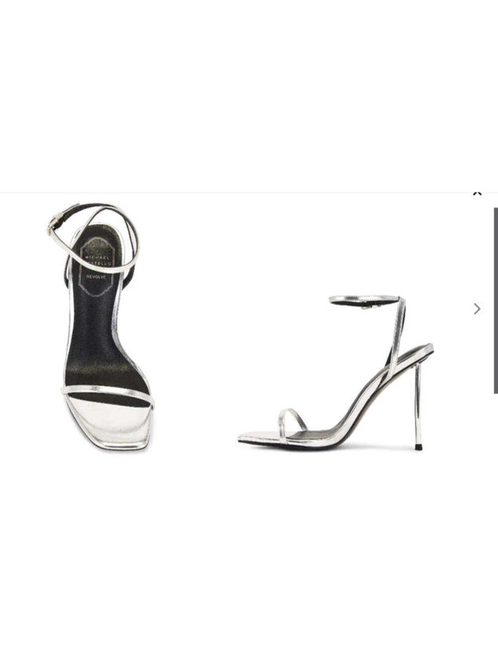 Michael Costello Metallic X Revolve Esther Heels size 8 NIB $188 msrp